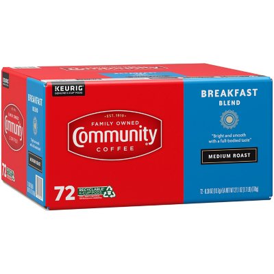 Community Coffee Breakfast Blend Medium Roast Single Serve, 72 ct.
