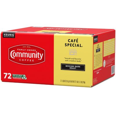 Community Coffee Café Special Medium-Dark Roast Single Serve, 72 ct.