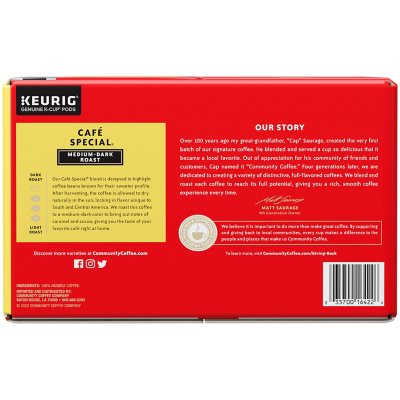 Community Coffee Café Special Medium-Dark Roast Single Serve, 72 ct.