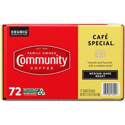 Community Coffee Café Special Medium-Dark Roast Single Serve, 72 ct.