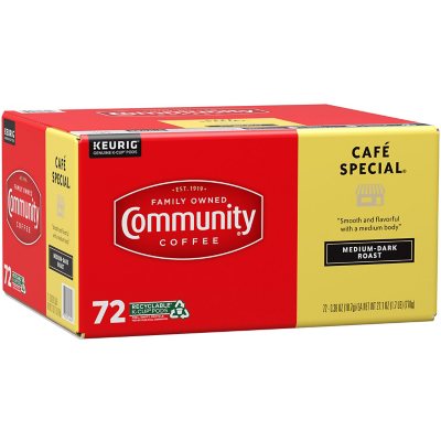 Community Coffee Café Special Medium-Dark Roast Single Serve, 72 ct.