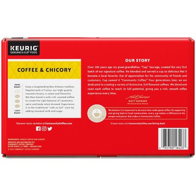 Community Coffee Coffee and Chicory Medium-Dark Roast Single Serve 72 ct.