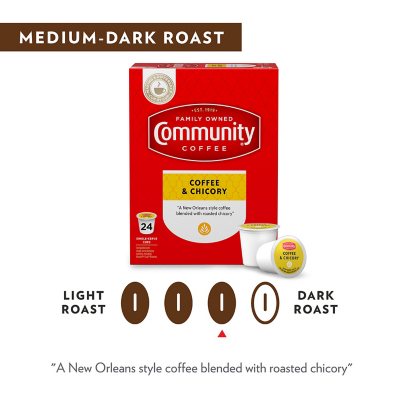 Community Coffee Coffee and Chicory Medium-Dark Roast Single Serve 72 ct.
