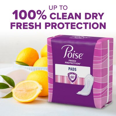 Poise Incontinence Pads for Women, Maximum Absorbency, Long 156 ct.