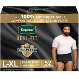 Depend Real Fit Incontinence Underwear for Men, Maximum Absorbency - Choose Your Size