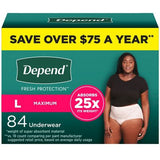 Depend Fresh Protection Incontinence Underwear for Women, Choose Your Size