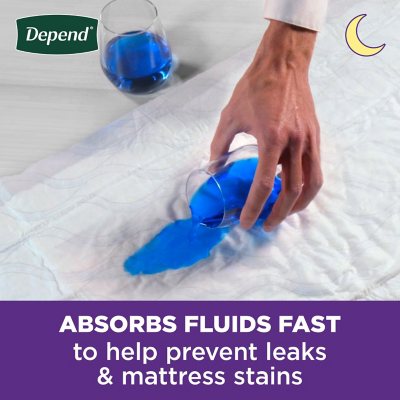 Depend Night Defense Incontinence Bed Pads, Triple Layer, 48 ct.