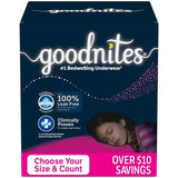 Goodnites Nighttime Bedwetting Underwear for Girls Sizes: Small - Extra Large