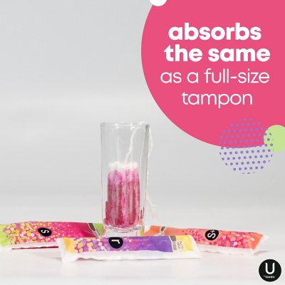 U by Kotex Click for your Perfect Fit Compact Tampons, Unscented - Various Sizes, 30 ct.