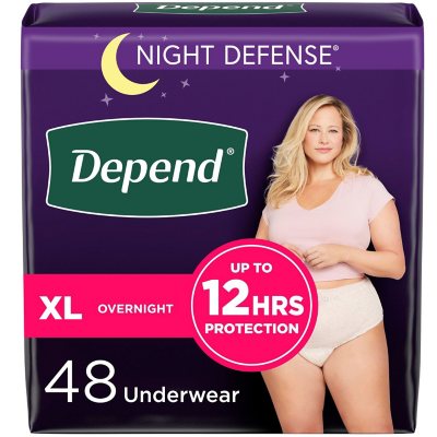 Depend Night Defense Adult Incontinence Underwear for Women - Choose Your Size