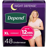 Depend Night Defense Adult Incontinence Underwear for Women - Choose Your Size