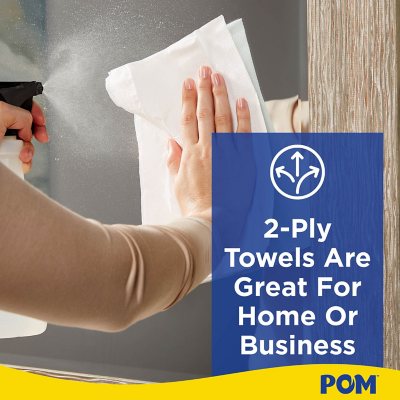 POM Individually Wrapped 2-Ply Paper Towels 110 sheets/roll, 30 rolls