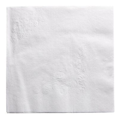 Marathon Embossed Dinner Napkins, 1-Ply, 16" x 16", White 500/pk., 3 pk.