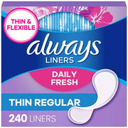 Always Daily Panty Liners, Unscented, 240 ct.
