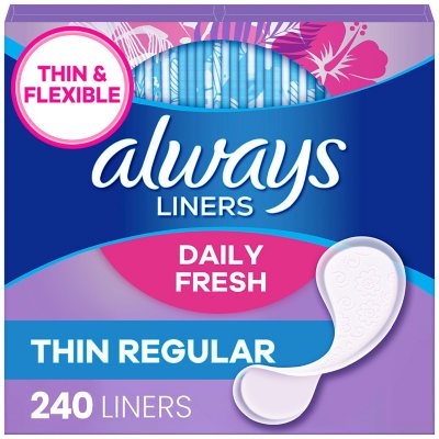 Always Daily Panty Liners, Unscented, 240 ct.