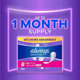 Always Discreet plus Incontinence Liners for Women, Very Light Long, 132 ct.