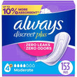 Always Discreet plus Incontinence Pads for Women, Moderate, 153 ct.