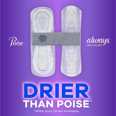 Always Discreet plus Incontinence Pads for Women, Extra Heavy Long, 90 ct.