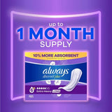 Always Discreet plus Incontinence Pads for Women, Extra Heavy Long, 90 ct.