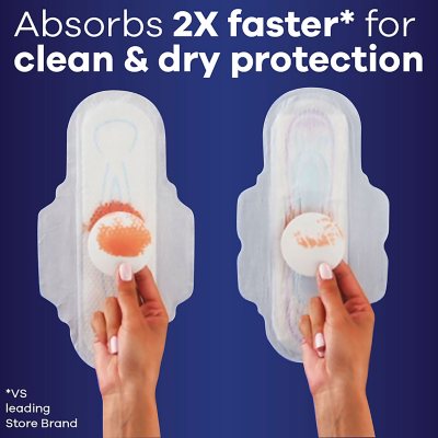 Always Ultra Thin, Size 5, Extra Heavy Overnight Pads With Wings, Unscented, 72 ct. 