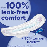 Always Ultra Thin, Size 5, Extra Heavy Overnight Pads With Wings, Unscented, 72 ct. 