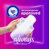 Always Radiant Regular Pads with Flexi-Wings, Scented, Size 1, 76 ct.