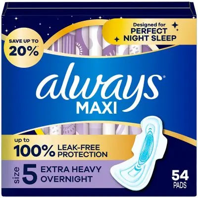 Always Maxi Nachtbinden mit Flügeln, Größe 5, 54 St.