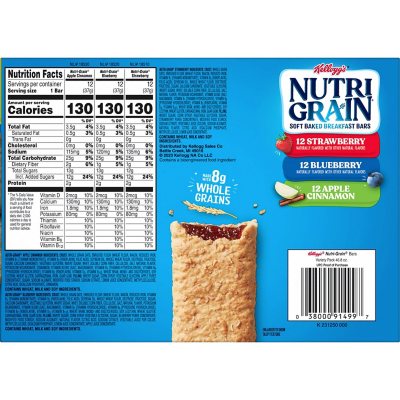 Nutri-Grain Bars Variety Pack, 1.3 oz., 36 pk.