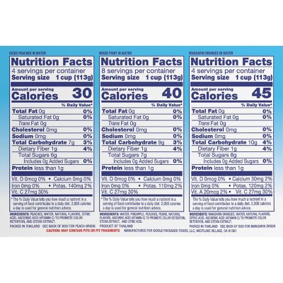 Dole No Sugar Added Mixed Fruit Variety Pack, 4 oz., 16 pk.