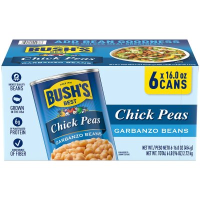 Bush's Best Kichererbsen, 16 oz., 6er-Pack