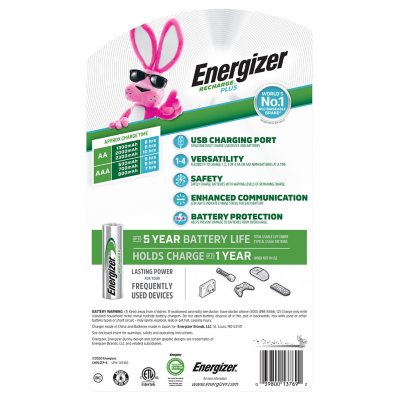 Energizer Recharge PowerPlus Charger AA & AAA Batteries, 8 pk.