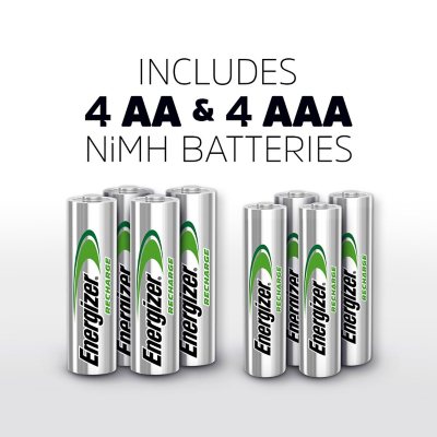Energizer Recharge PowerPlus Charger AA & AAA Batteries, 8 pk.