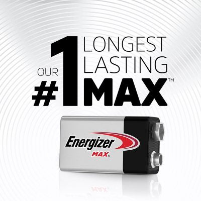 Energizer MAX 9 Volt Alkaline Batteries, 8 pk.