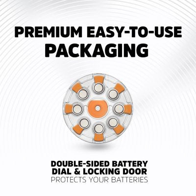 Energizer Hearing Aid Batteries Size 13, Orange Tab, 40 ct.