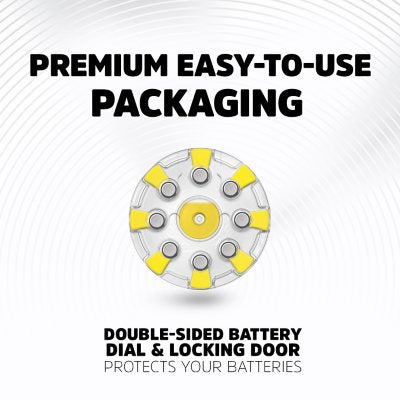 Energizer Hearing Aid Batteries Size 10, Yellow Tab, 40 ct.