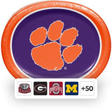 NCAA Oval Paper Plates, 10" x 12", 50 ct., Choose Team