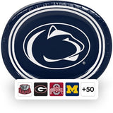 NCAA Oval Paper Plates, 10" x 12", 50 ct., Choose Team