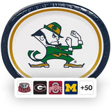 NCAA Oval Paper Plates, 10" x 12", 50 ct., Choose Team