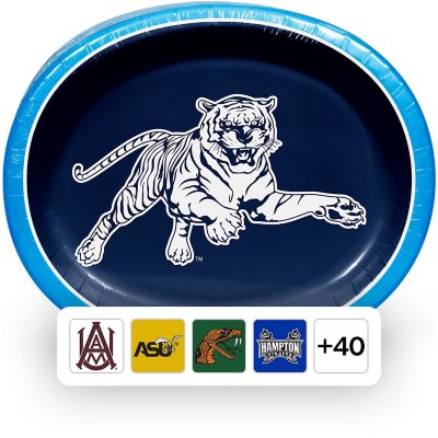 NCAA HBCU Oval Paper Plates, 10" x 12" , 50 ct., Choose Your Team