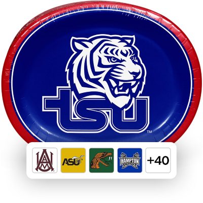 NCAA HBCU Oval Paper Plates, 10" x 12" , 50 ct., Choose Your Team