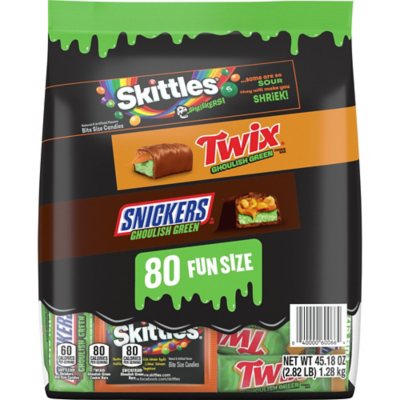 Mars Ghoulish Green, Halloween Variety Pack Candy, Fun Size, 80 pcs.
