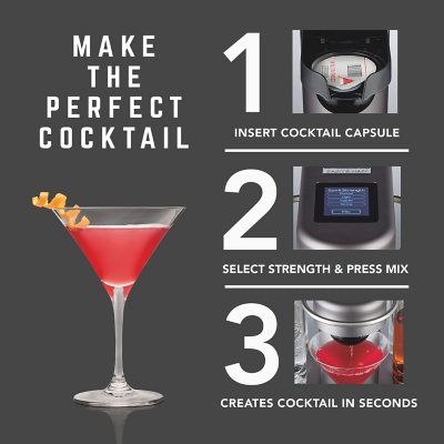 Bartesian 55303 Premium Cocktail Machine, Includes Variety Pack of 6 Capsules