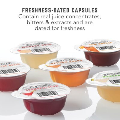 Bartesian 55303 Premium Cocktail Machine, Includes Variety Pack of 6 Capsules