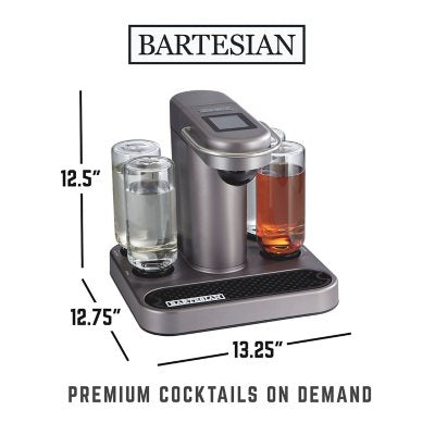 Bartesian 55303 Premium Cocktail Machine, Includes Variety Pack of 6 Capsules