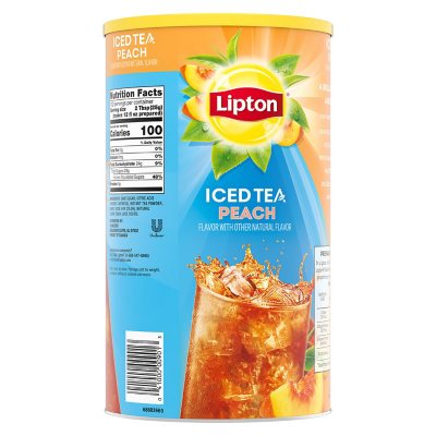 Lipton Sweetened Iced Tea Mix, Peach, 89.8 oz.