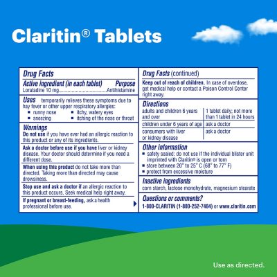 Claritin 24 Hour Non-Drowsy Allergy Medicine Tablets 115 ct.
