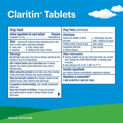 Claritin 24 Hour Non-Drowsy Allergy Medicine Tablets 115 ct.