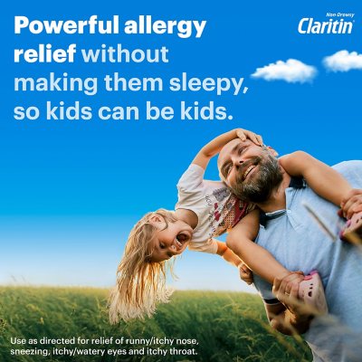 Children's Claritin Non-Drowsy Chewable Tablets, 5 mg Loratadine, Grape 40 ct./pk., 2 pk.