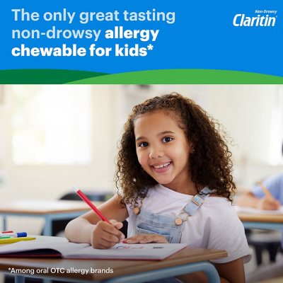 Children's Claritin Non-Drowsy Chewable Tablets, 5 mg Loratadine, Grape 40 ct./pk., 2 pk.