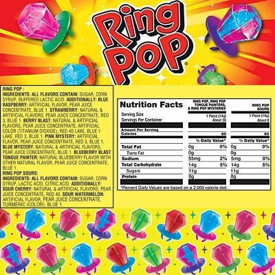 Ring Pop Variety Pack, 0.5 oz., 44 pk.